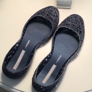 Melissa Campana Glitter Zigzag Ballerina Flat